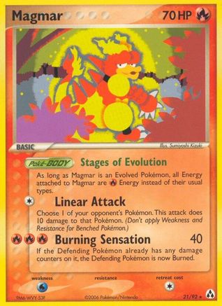 Magmar  - Reverse Holofoil Legend Maker - Rare