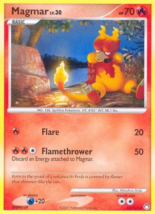 Magmar  - Reverse Holofoil Mysterious Treasures - Uncommon