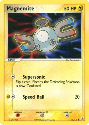 Magnemite 068  - Reverse Holofoil FireRed & LeafGreen - Common