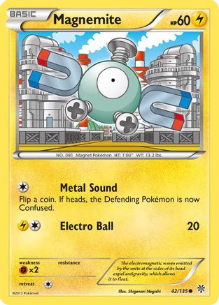 Magnemite (42) (42) 042  - Reverse Holofoil Plasma Storm - Common