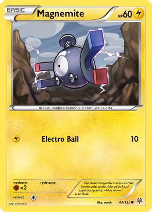 Magnemite (43)  - Reverse Holofoil Plasma Storm - Common
