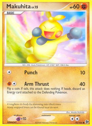 Makuhita  - Reverse Holofoil Great Encounters - Common