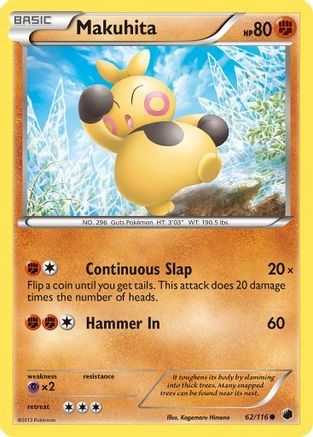 Makuhita  - Reverse Holofoil Plasma Freeze - Common