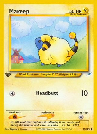 Mareep 075  - 1st Edition Neo Destiny - Common