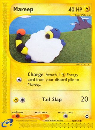 Mareep 093  - Reverse Holofoil Aquapolis - Common