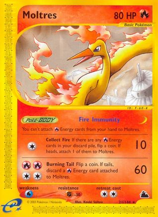 Moltres  - Reverse Holofoil Skyridge - Rare