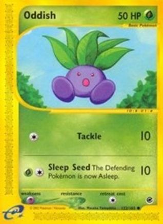 Oddish 122  - Reverse Holofoil Expedition - Common