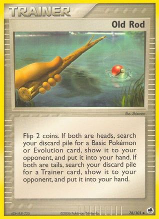 Old Rod  - Reverse Holofoil Dragon Frontiers - Uncommon