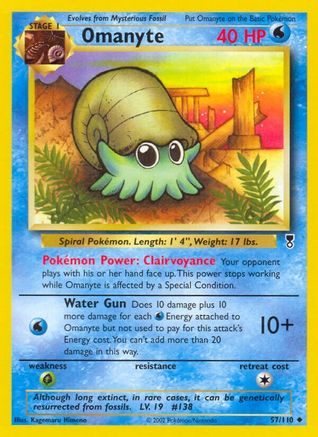 Omanyte 057  - Reverse Holofoil Legendary Collection - Uncommon