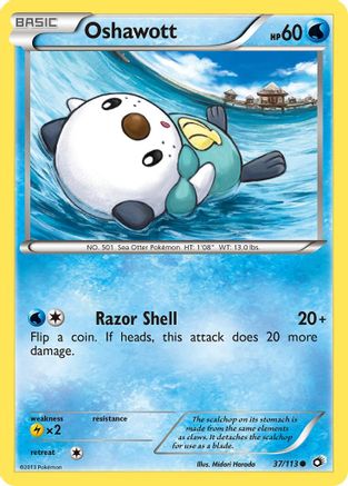 Oshawott 037  - Reverse Holofoil Legendary Treasures - Common