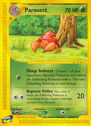 Parasect  Aquapolis - Rare