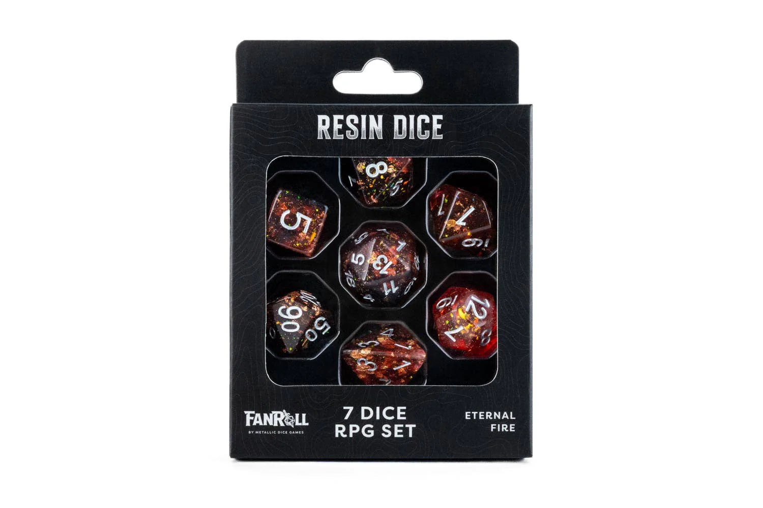 Dice: 7 pc: 16 mm: Resin: Eternal Fire