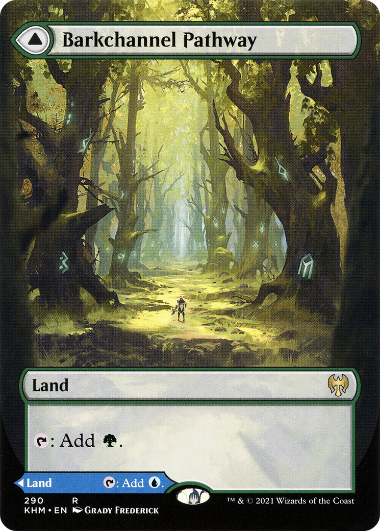 Barkchannel Pathway (Borderless) (KHM-290) - Kaldheim: (Showcase) Foil