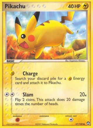 Pikachu 057  - Reverse Holofoil Power Keepers - Common