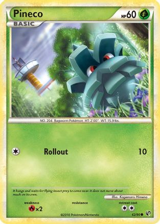Pineco (62)  - Reverse Holofoil Undaunted - Common