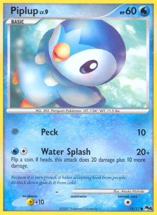 Piplup/017  - Holofoil POP Series 6 - Common