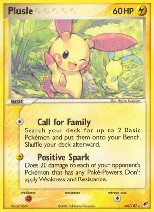 Plusle  - Reverse Holofoil Deoxys - Uncommon
