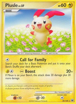 Plusle  - Reverse Holofoil Majestic Dawn - Rare
