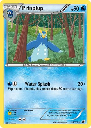 Prinplup  - Reverse Holofoil Legendary Treasures - Uncommon