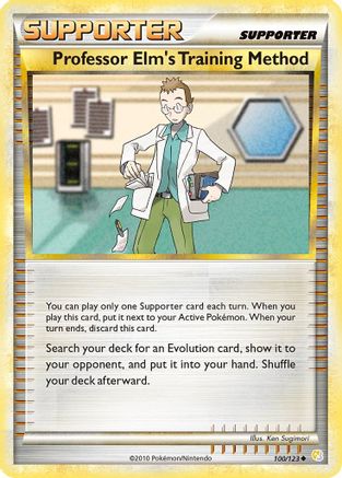 Professor Elm's Training Method 100  - Reverse Holofoil HeartGold SoulSilver - Uncommon