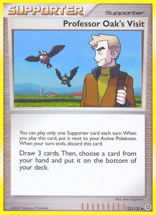 Professor Oak's Visit  - Reverse Holofoil Secret Wonders - Uncommon