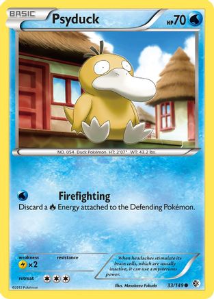 Psyduck (33) (33) 033  - Reverse Holofoil Boundaries Crossed - Common