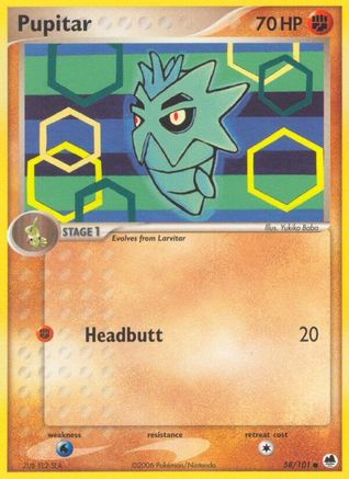 Pupitar 058  - Reverse Holofoil Dragon Frontiers - Common