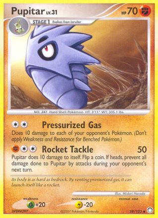 Pupitar  - Reverse Holofoil Mysterious Treasures - Uncommon