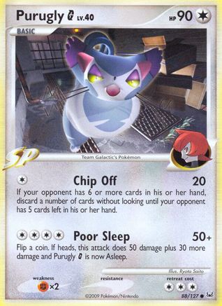 Purugly G  - Reverse Holofoil Platinum - Common