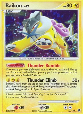 Raikou/132  - Reverse Holofoil Secret Wonders - Holo Rare
