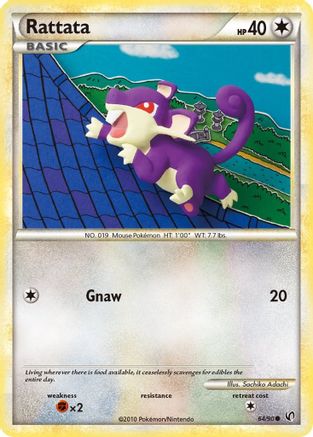 Rattata 064  - Reverse Holofoil Undaunted - Common