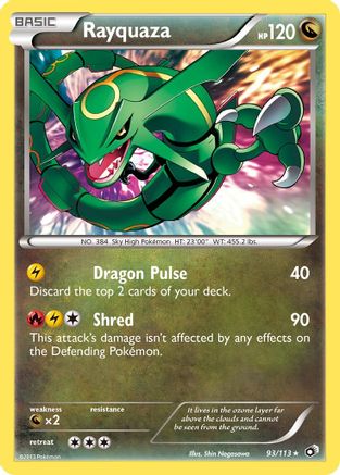 Rayquaza 093  - Reverse Holofoil Legendary Treasures - Holo Rare