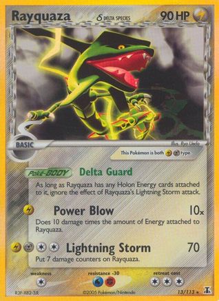 Rayquaza (Delta Species) 013  - Holofoil Delta Species - Holo Rare
