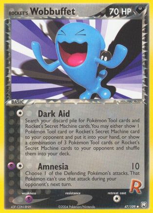 Rocket's Wobbuffet 047  - Reverse Holofoil Team Rocket Returns - Uncommon