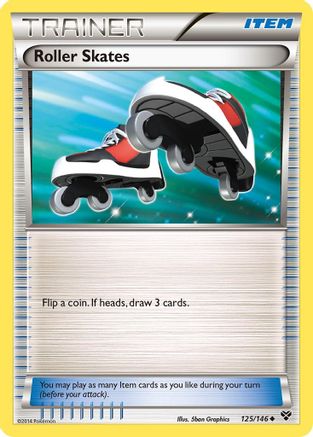 Roller Skates 125  - Reverse Holofoil XY Base Set - Uncommon