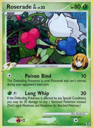 Roserade GL  - Reverse Holofoil Rising Rivals - Holo Rare