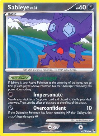 Sableye 048  - Reverse Holofoil Stormfront - Uncommon