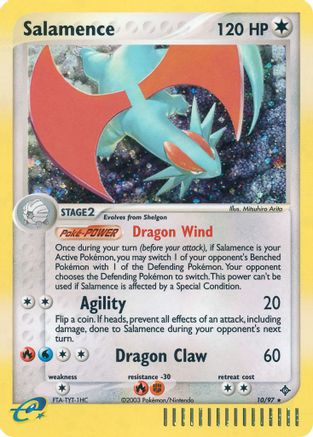 Salamence - 10/97/097  - Reverse Holofoil Dragon - Holo Rare
