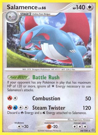 Salamence  - Reverse Holofoil Stormfront - Rare