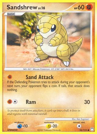 Sandshrew 096  - Reverse Holofoil Mysterious Treasures - Common