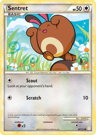 Sentret 080  - Reverse Holofoil HeartGold SoulSilver - Common