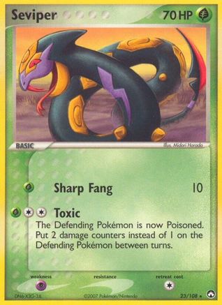 Seviper  - Reverse Holofoil Power Keepers - Rare