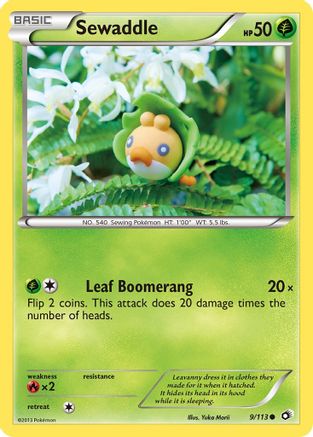 Sewaddle (9) (9) 009  Legendary Treasures - Common