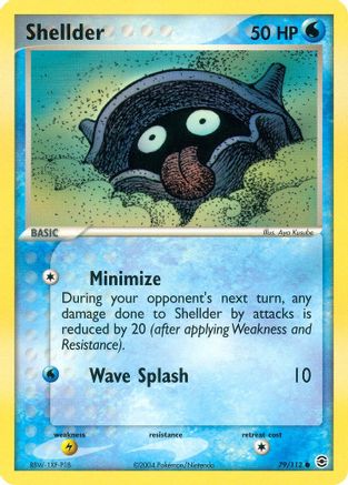 Shellder  - Reverse Holofoil FireRed & LeafGreen - Common