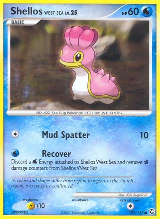 Shellos West Sea  - Reverse Holofoil Secret Wonders - Common