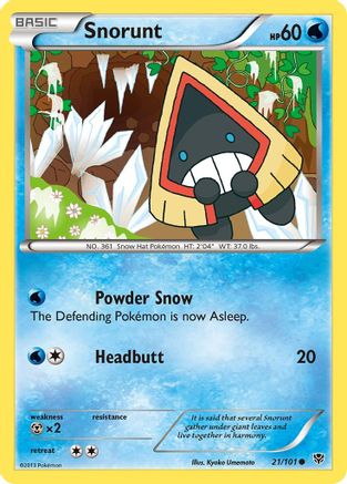 Snorunt 021  - Reverse Holofoil Plasma Blast - Common
