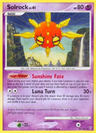 Solrock  - Reverse Holofoil Supreme Victors - Rare