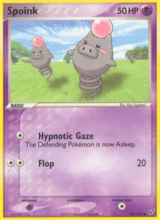 Spoink 076  - Reverse Holofoil Deoxys - Common