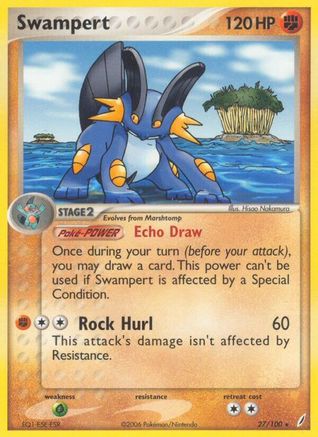 Swampert/100  - Reverse Holofoil Crystal Guardians - Rare