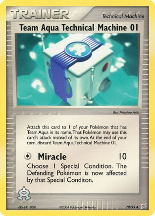 Team Aqua Technical Machine 01  - Reverse Holofoil Team Magma vs Team Aqua - Uncommon